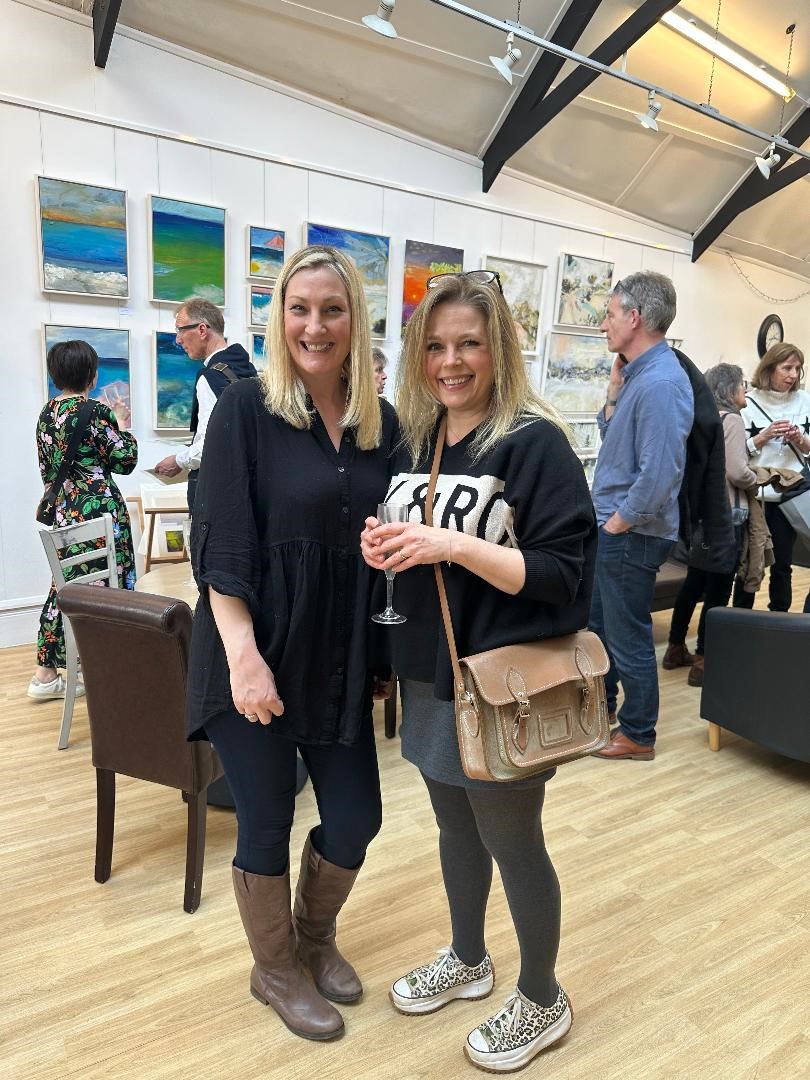 Sian and Jo at Kindred Art Exhibition in Stamford