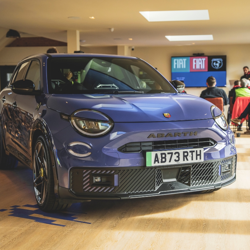 Abarth Car in Showroom at Thetford Farm Barn