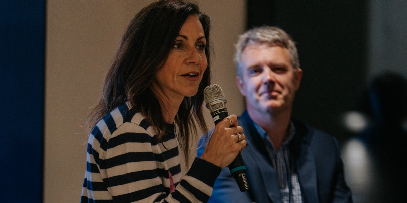 Rob Persani and Julia Bradbury at Thetford Farm Barn