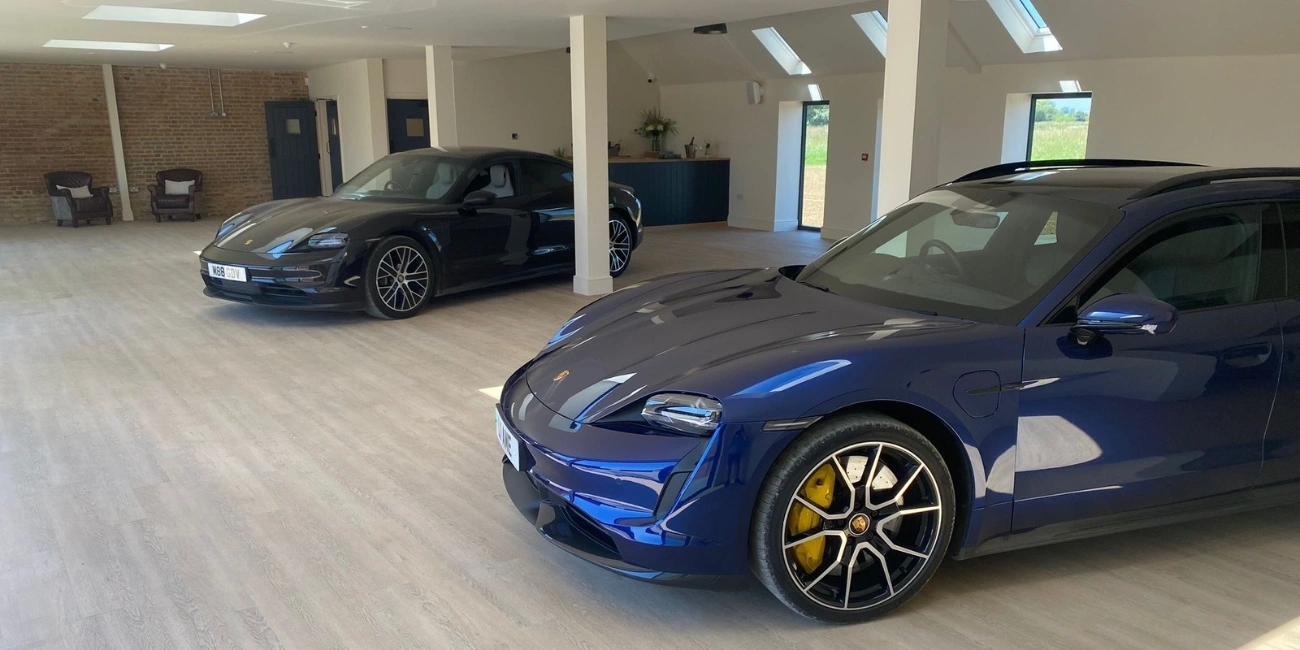 Cars inside the Showroom at Thetford Farm Estate